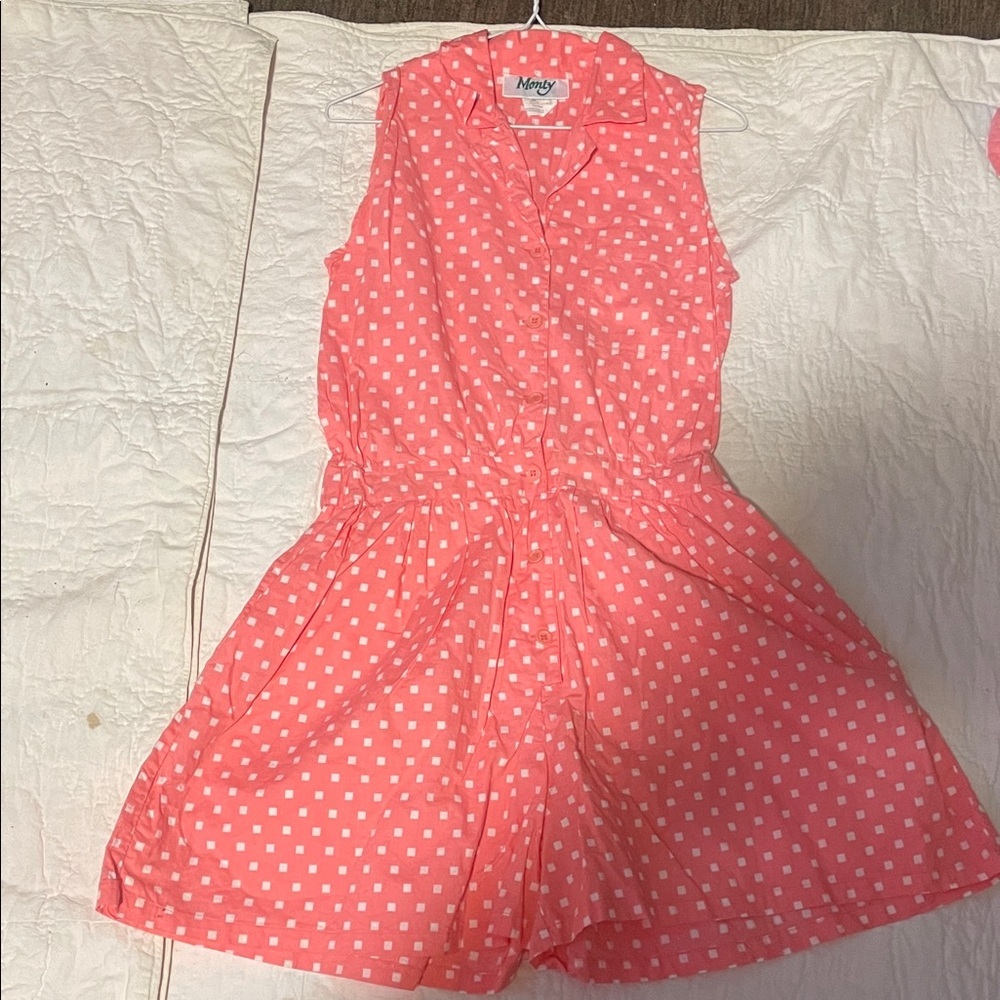 Mango Coral Polka Dot Kids Dress